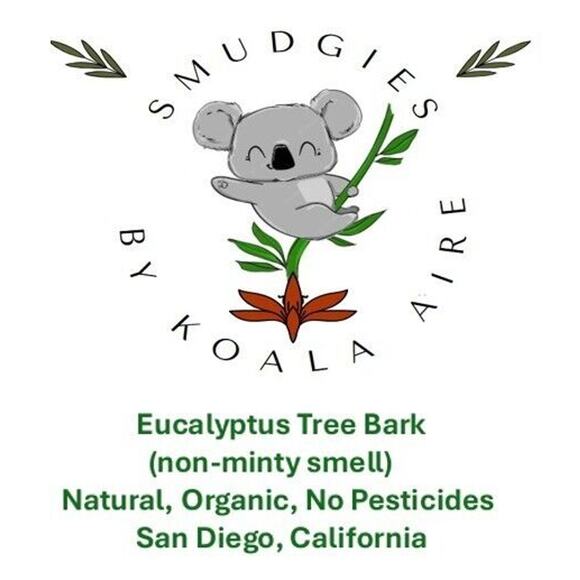 Koala Aire EUCALYPTUS TREE BARK Smudge 15 PACK - 100% ORGANIC Air Smoke Cleanser - Picture 4 of 9